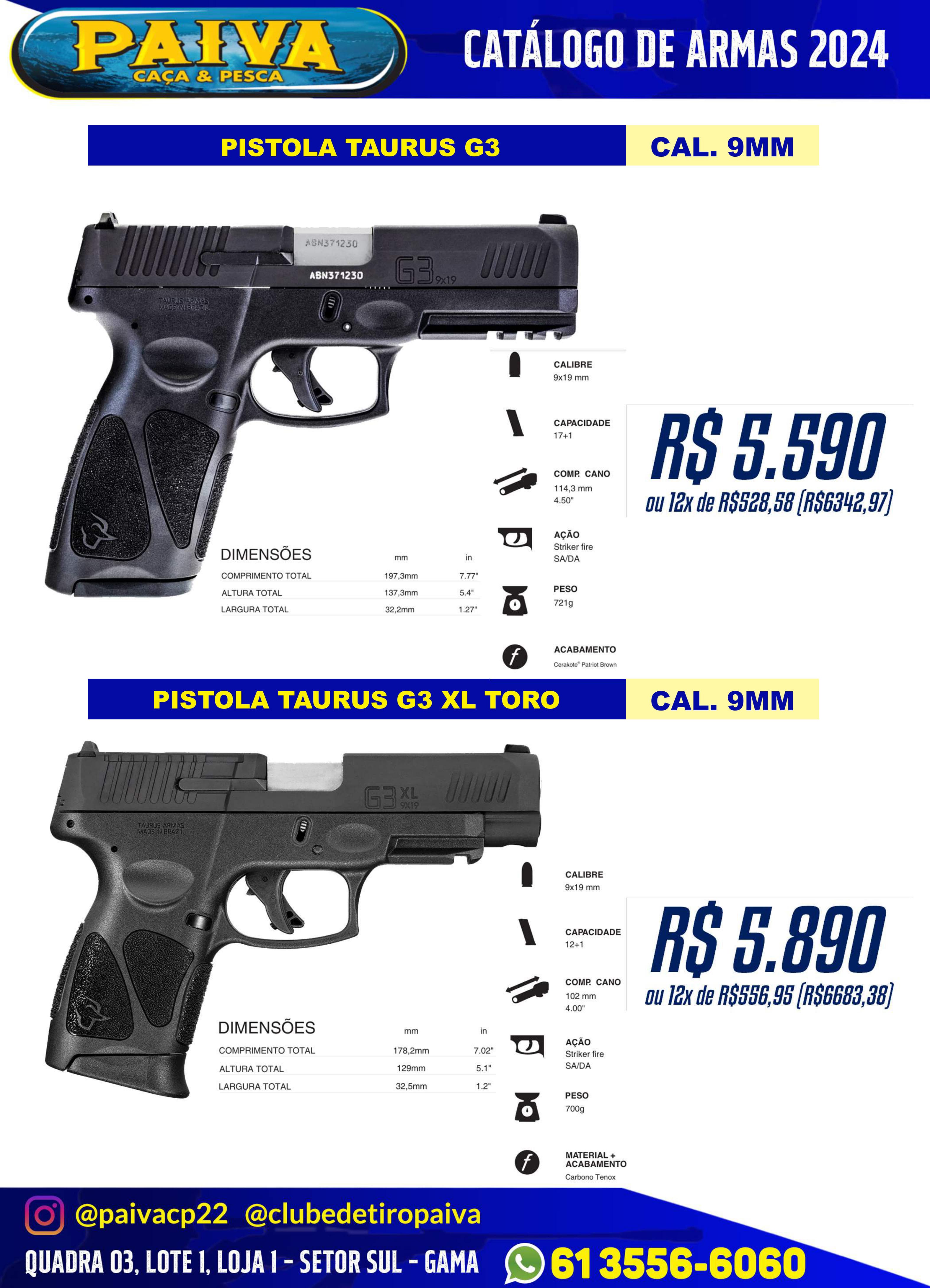 Pistola Taurus G3