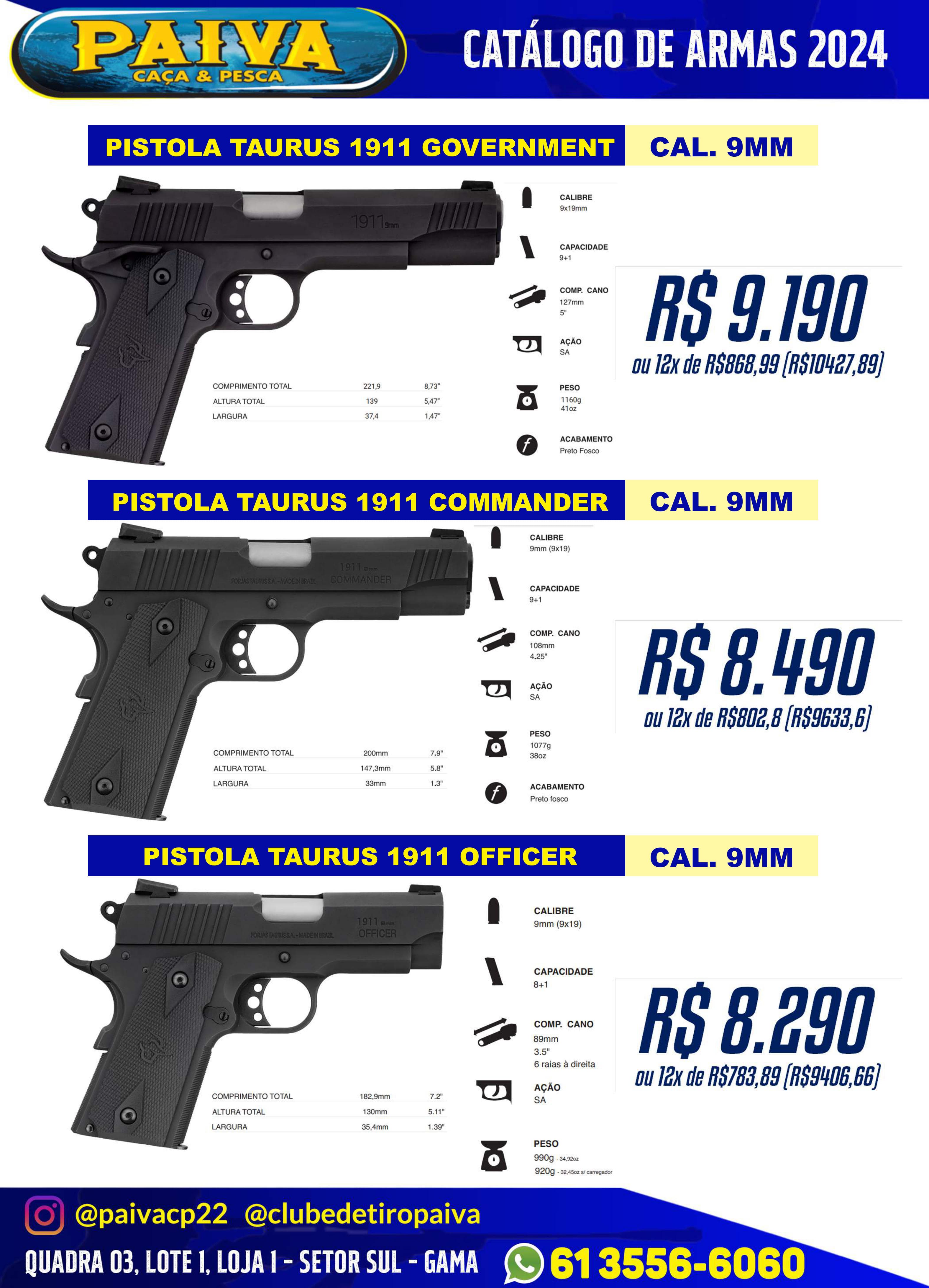 Pistola Taurus 1911 Officer
